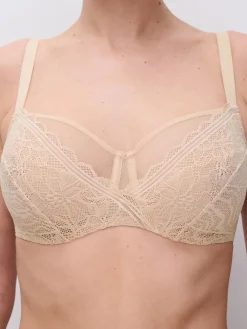 Chantelle EasyFeel Floral Touch Niet voorgevormde Beugel BH - Goudkleurig Beige