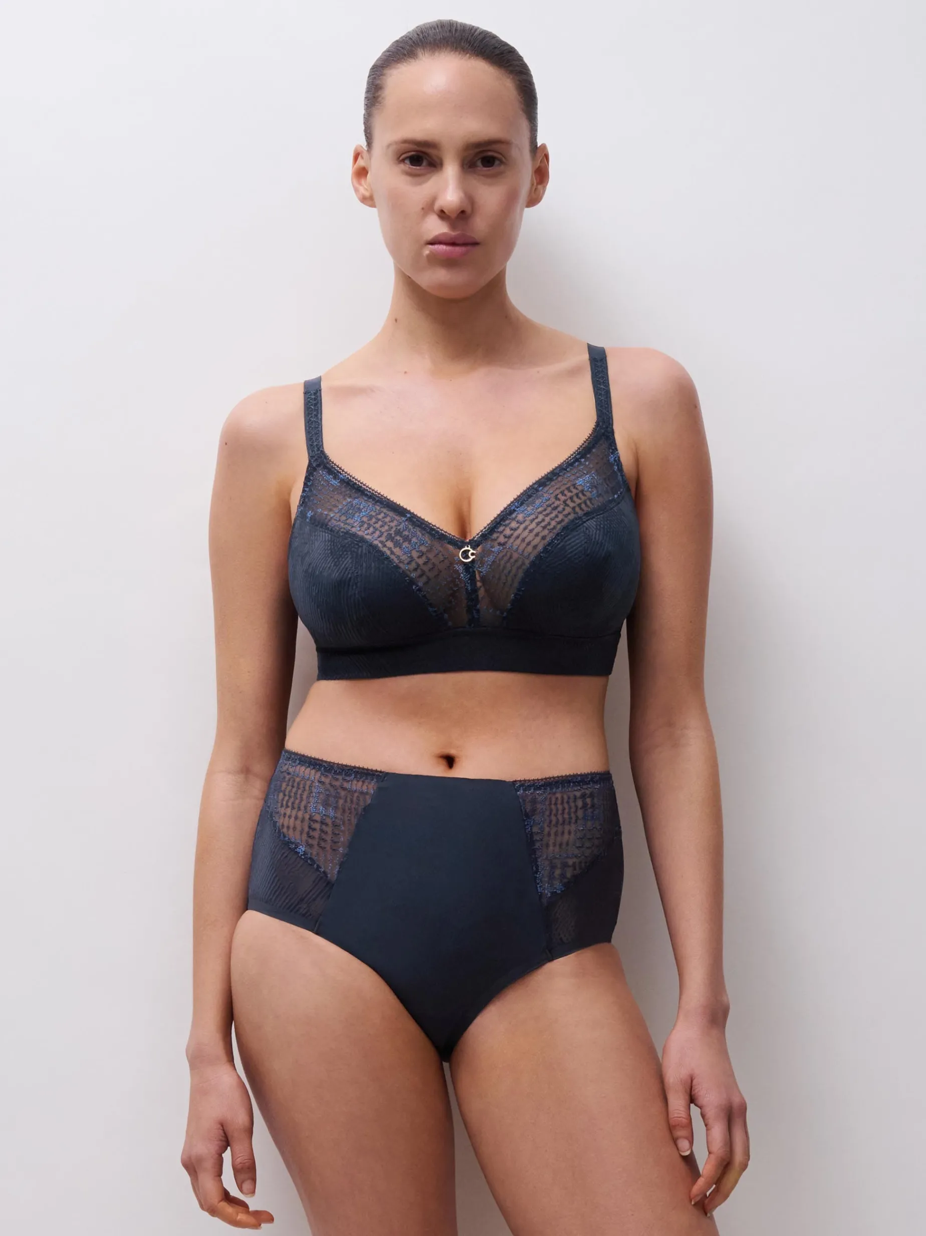 Chantelle INTRIGUE Hoge Taille slip - Sailing blue