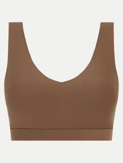 CHANTELLE LAB Softstretch Soft Stretch - V-neck Top - Mocca