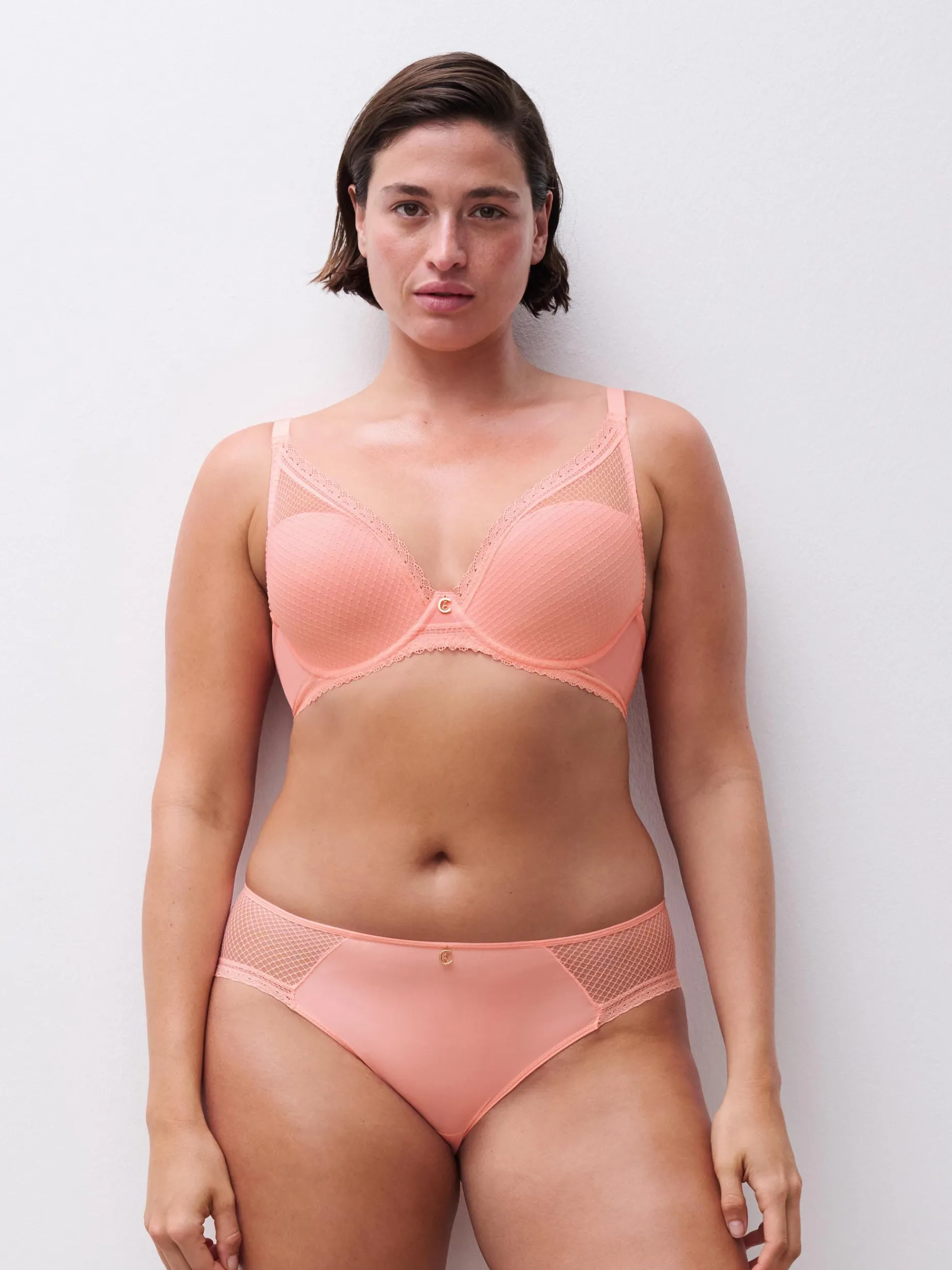 Chantelle Romance Plunge BH - Fluorroze