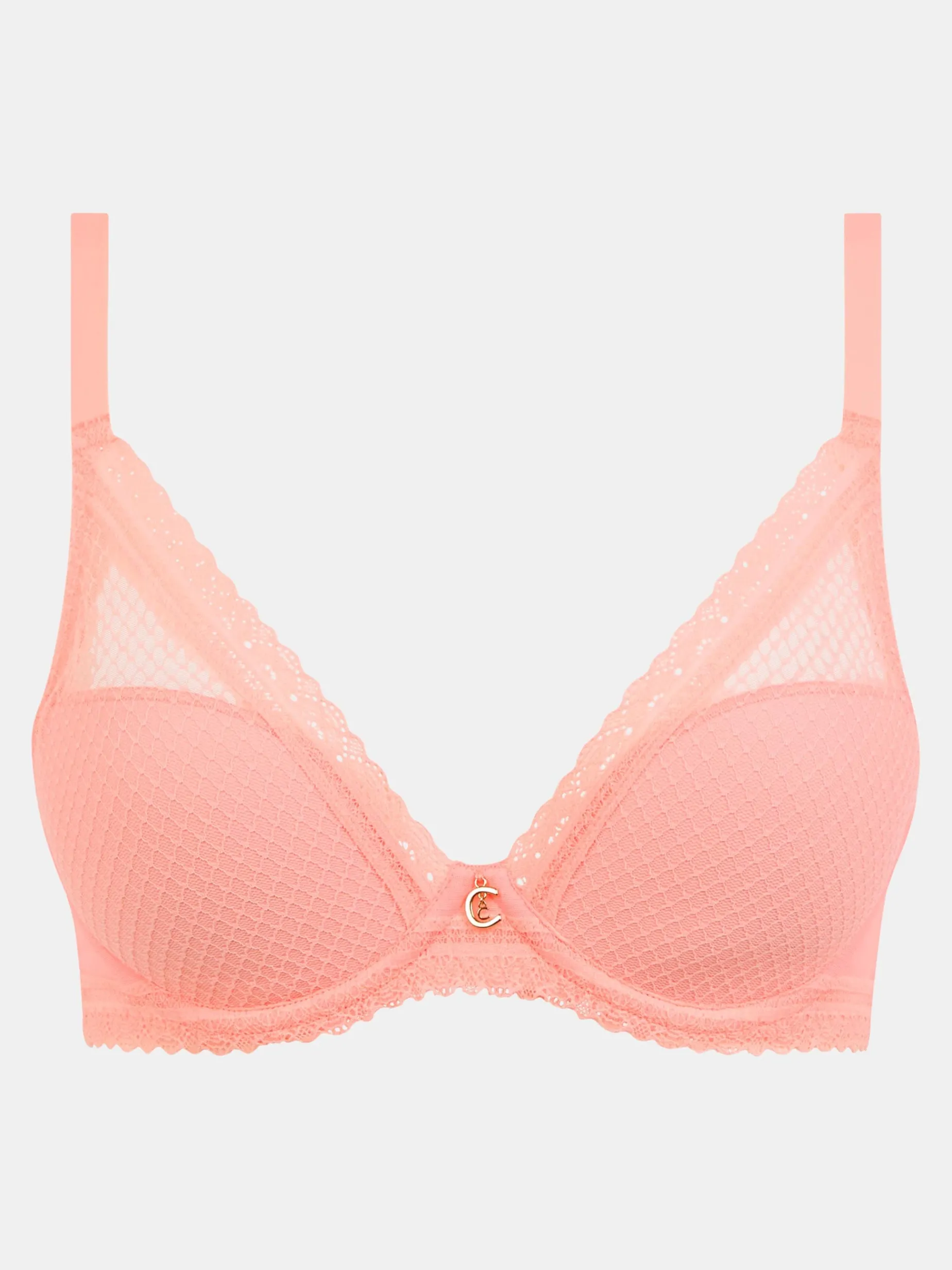 Chantelle Romance Plunge BH - Fluorroze
