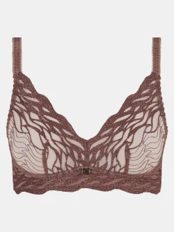 Chantelle Vibe Niet Voorgevormde BH Zonder Beugel - Cinnamon Lurex
