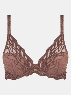Chantelle Vibe Niet Voorgevormde Beugel BH - Cinnamon Lurex