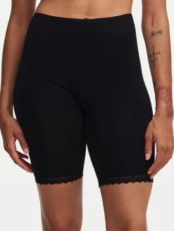 Femilet Basic Lace Long Short - Zwart