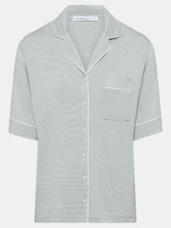Femilet CHELSEA Top korte mouw - Oil blue / Egret