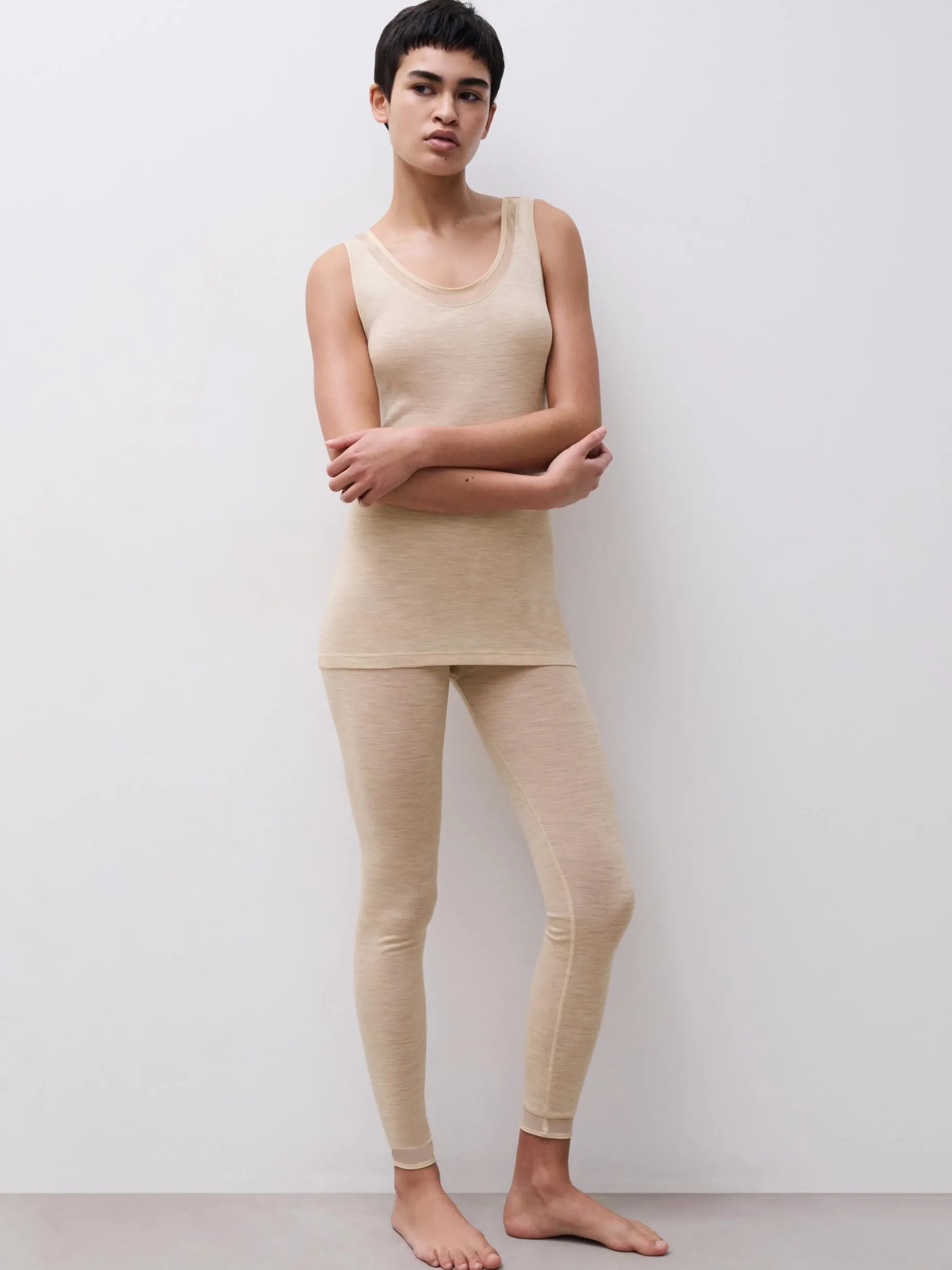 Femilet Juliana Juliana Legging - 100% Merino wol - Heather nude