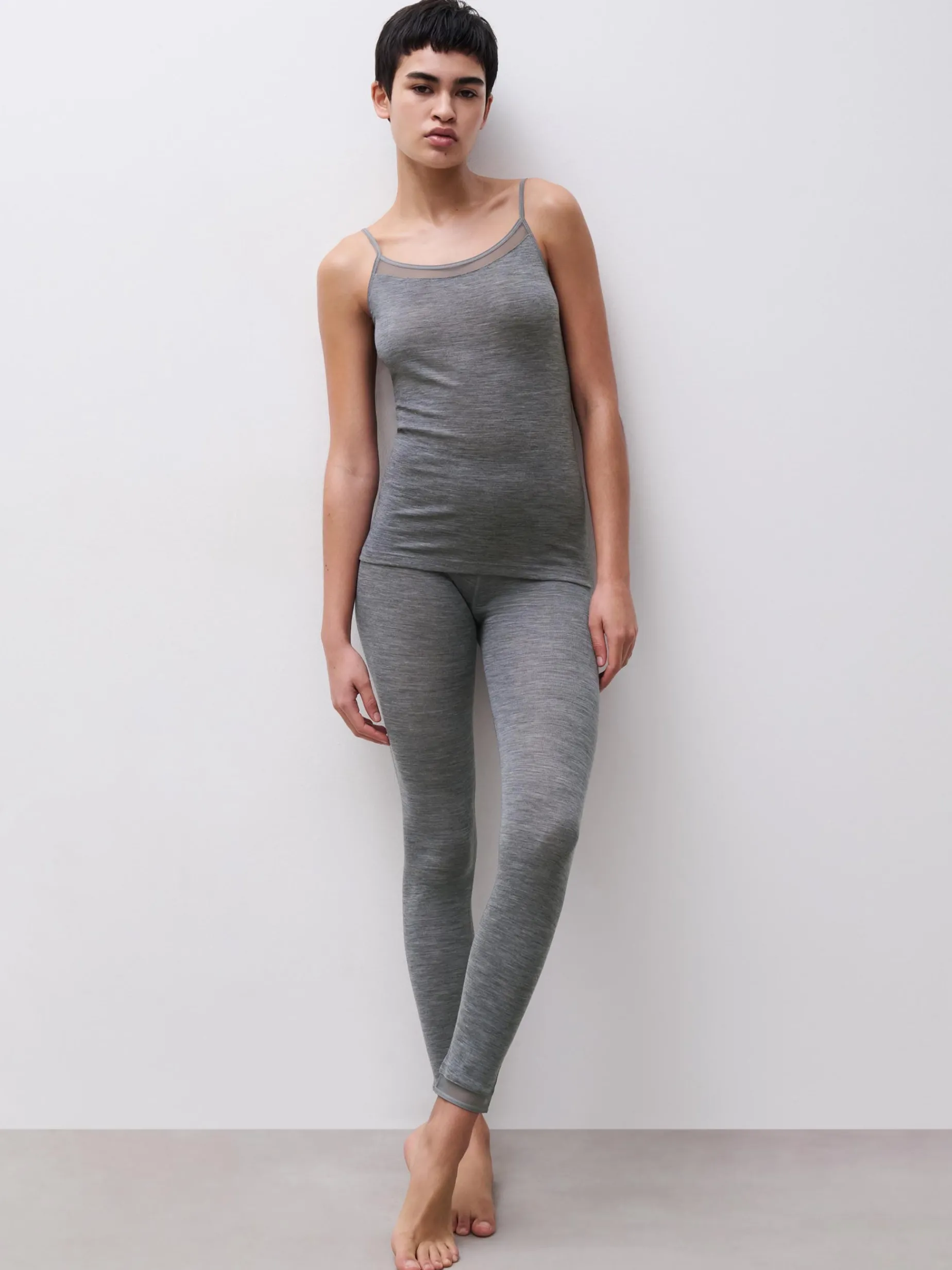 Femilet Juliana Singlet - 100% Merino wol - Heather grey