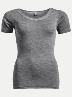 Femilet Juliana T-Shirt korte mouw - 100% Merino wol - Heather grey