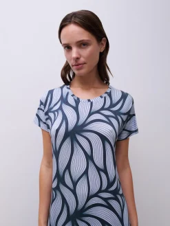 Femilet YARA Nachthemd korte mouw - Blue petal
