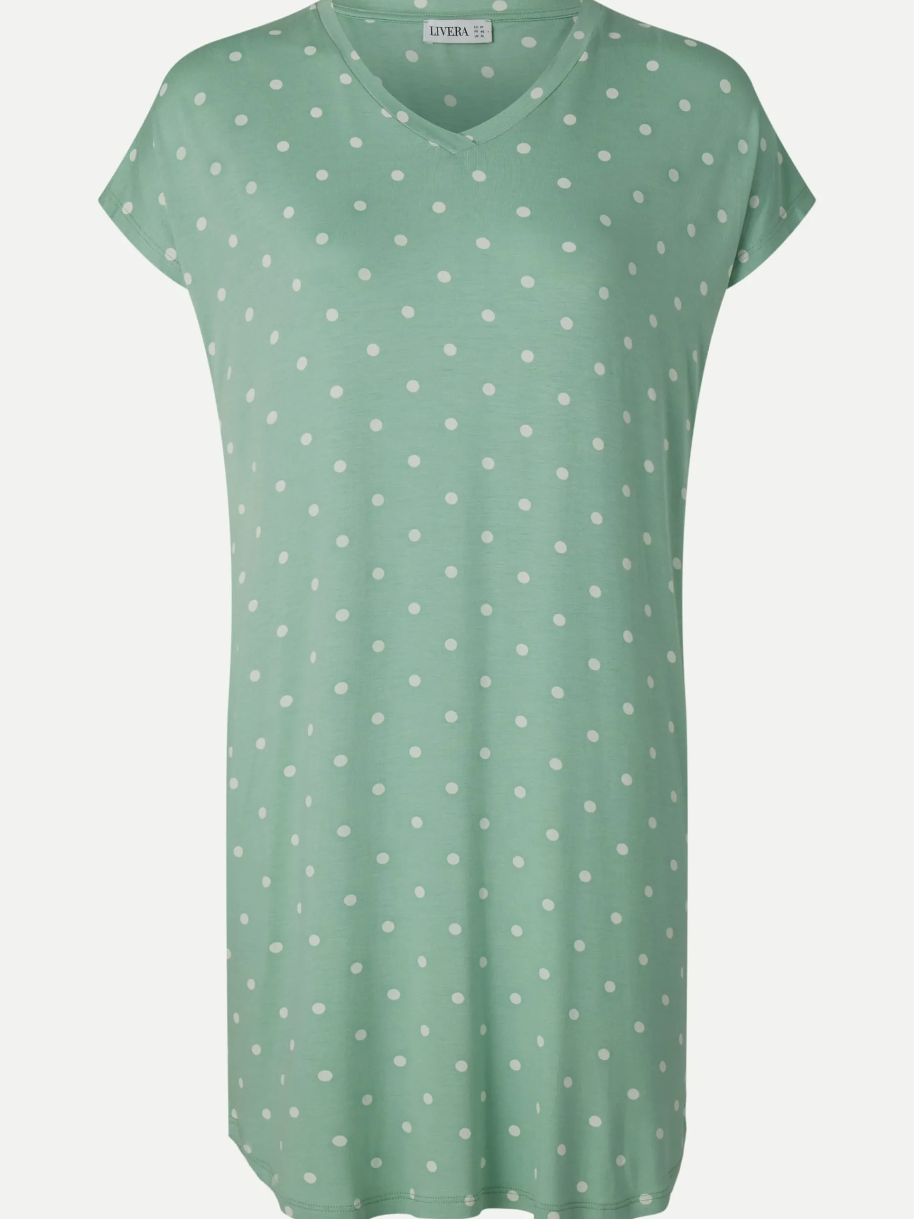 Livera DOTSY Nachthemd korte mouw - Egret Dots