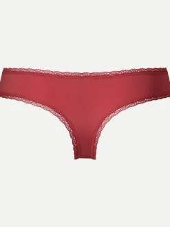 Livera Micro Lace Sasja String - Garnet Rose