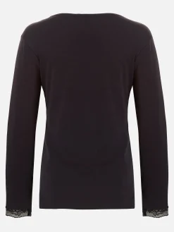 Livera MIRACLE COTTON Top LS - Zwart