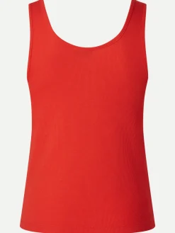 Livera RIBBED ESSENTIALS Singlet - Flame Scarlet