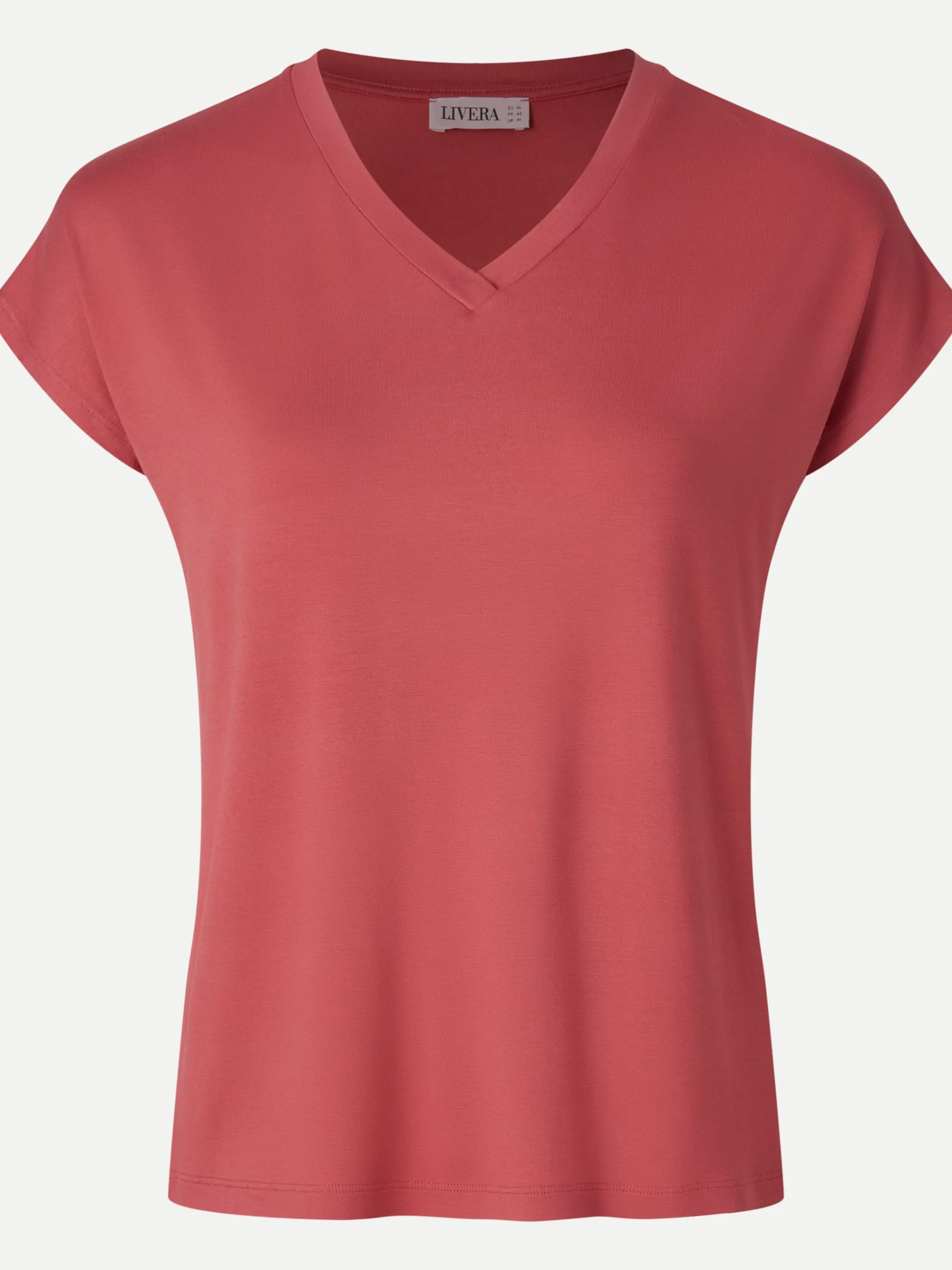 Livera SOLID Top korte mouw - Garnet Rose