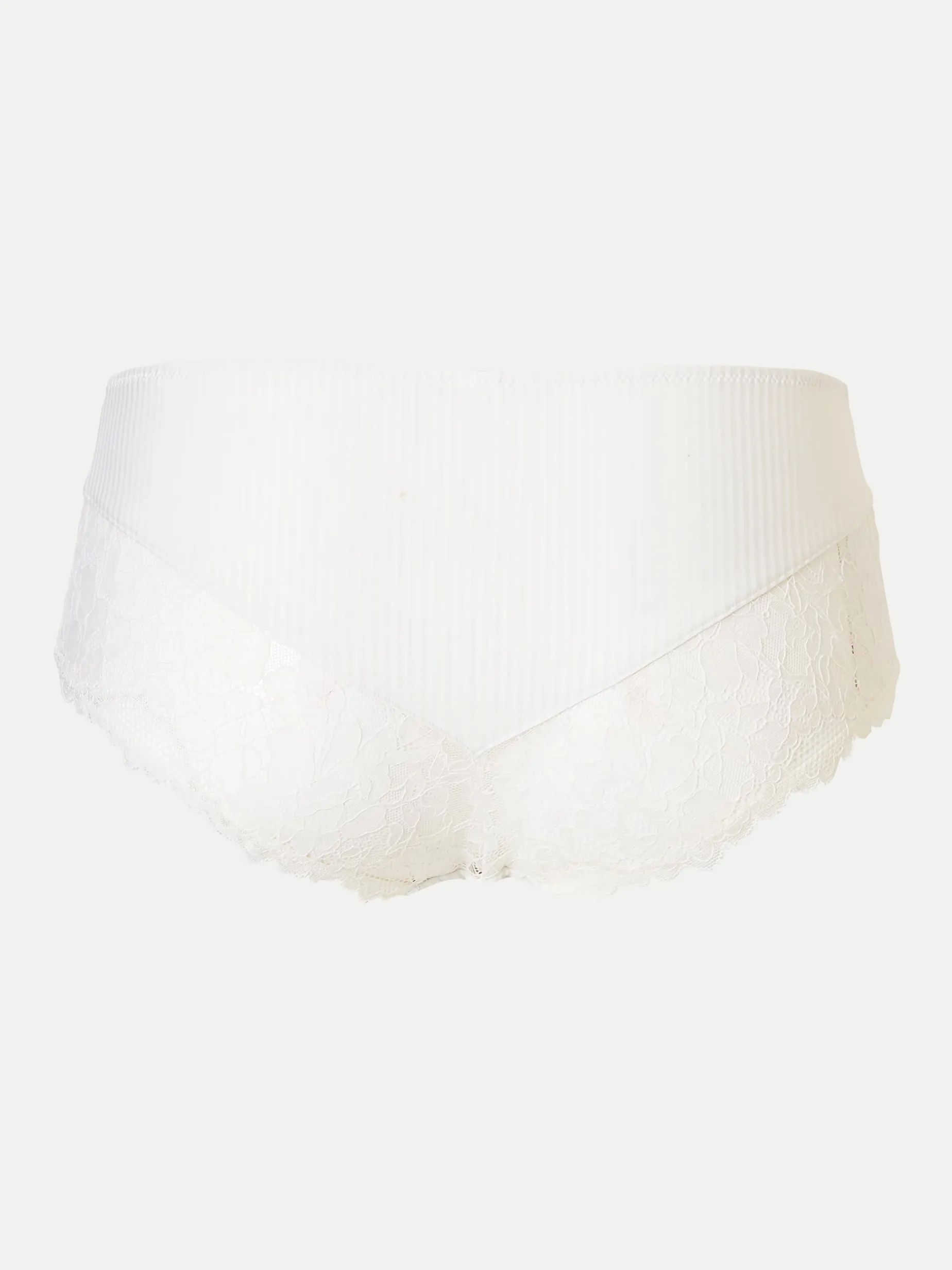 Livera Stripe Lace Hipster - Milk
