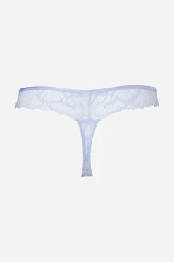 Livera Stripe Lace String - Lilac Blue